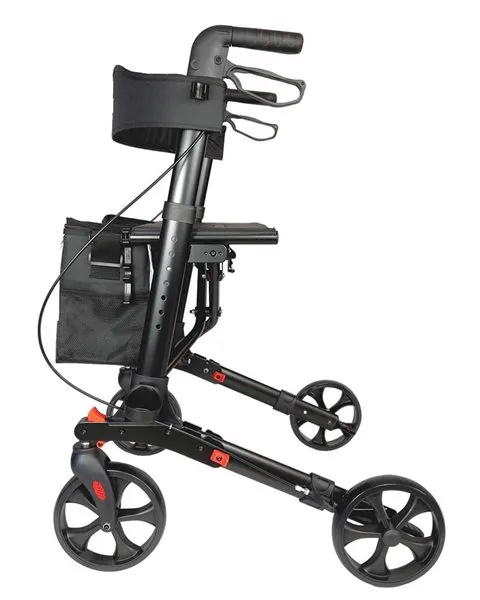 Leichtgewicht Rollator Black Panther Compact faltbar bis 150 kg