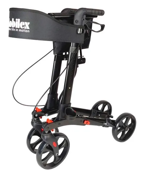 Leichtgewicht Rollator Black Panther Compact faltbar bis 150 kg