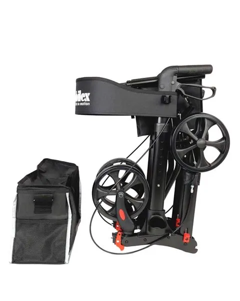 Leichtgewicht Rollator Black Panther Compact faltbar bis 150 kg