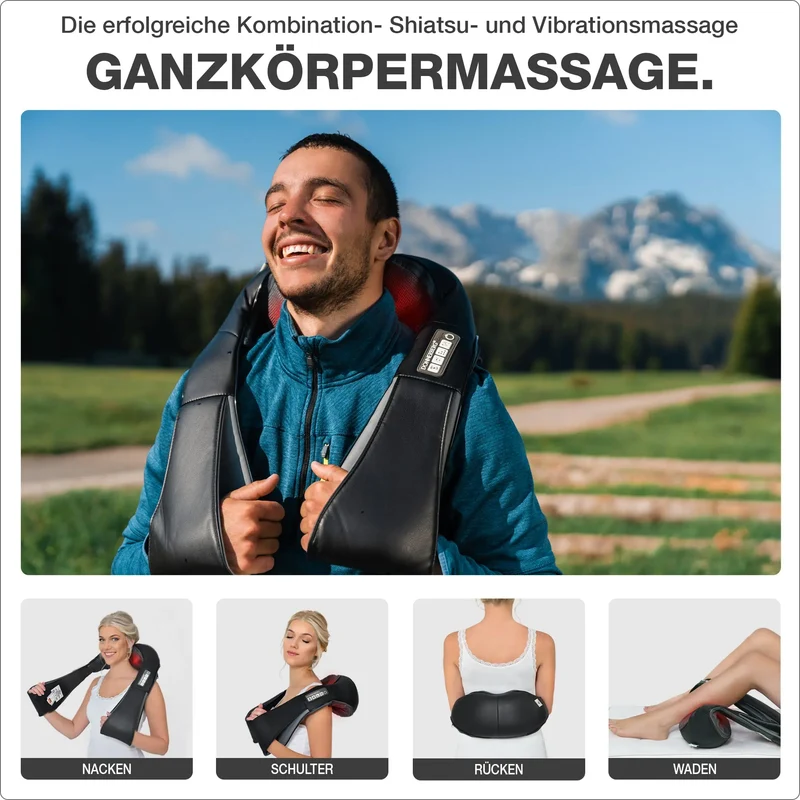 Kabelloses Nackenmassagegerät PREMIUM mit Akku
