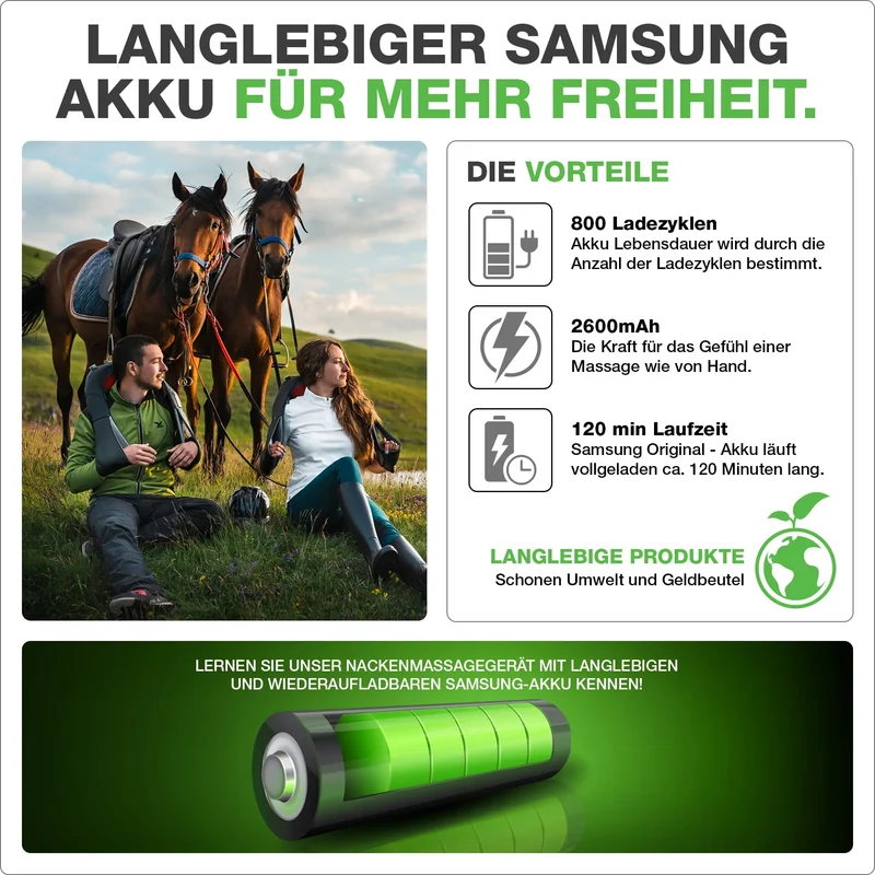 Kabelloses Nackenmassagegerät PREMIUM mit Akku