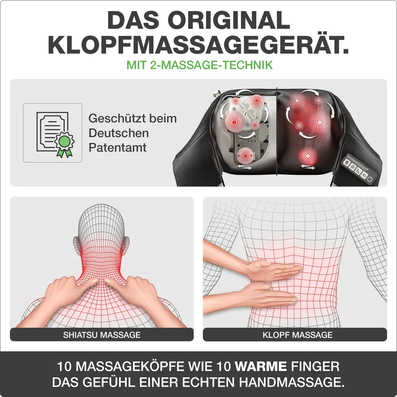 Shiatsu und Klopfmassagegerät KLOPFY