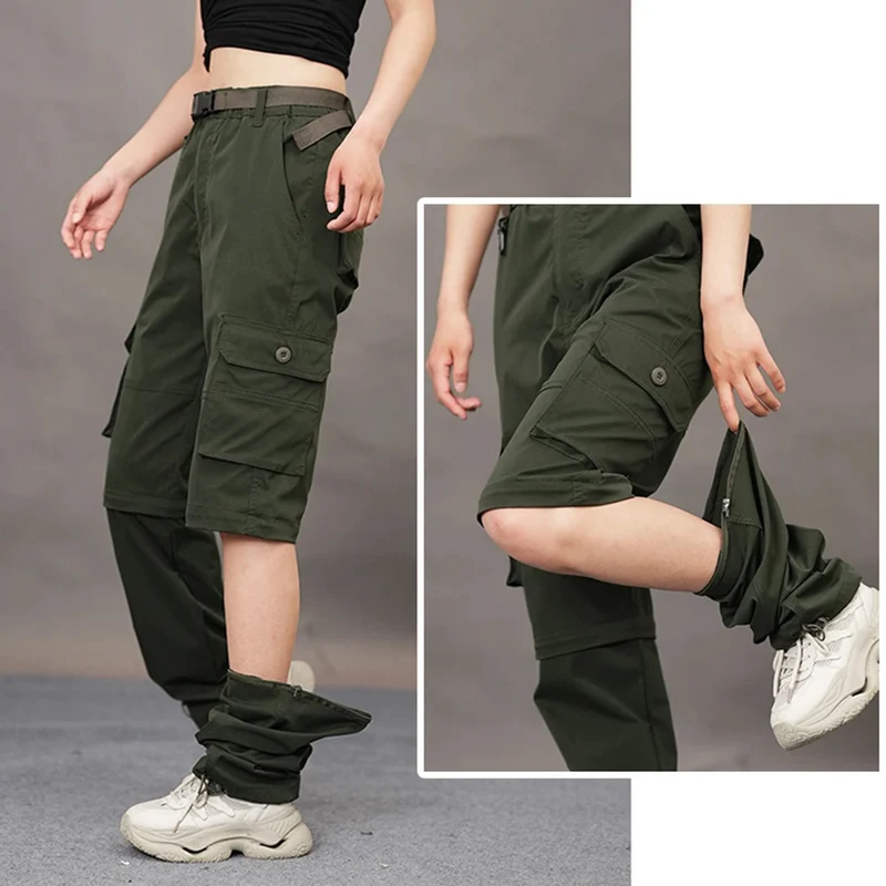 ComfortCargo Damen Cargo-Hose – abnehmbare Beine, strapazierfähig & atmungsaktiv, mit elastischem Bund