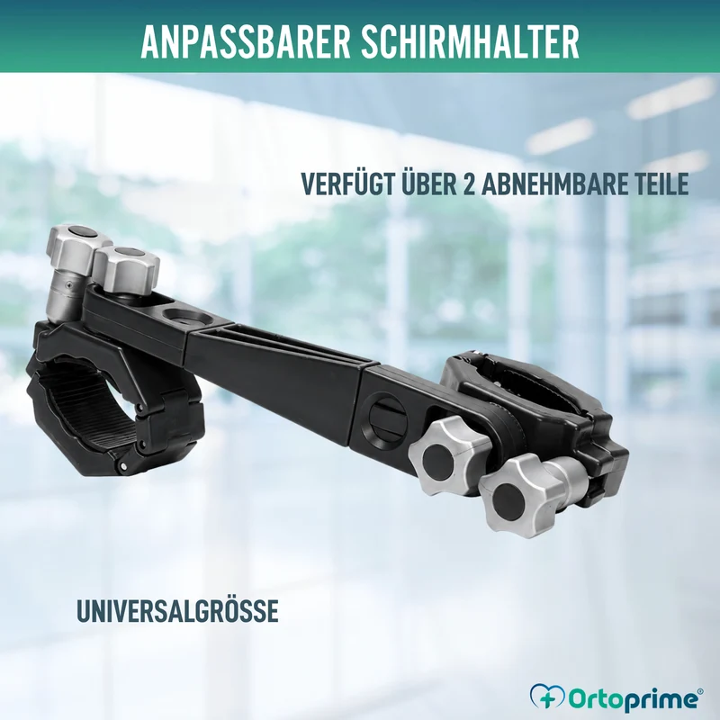Universeller Regenschirmhalter für Rollstühle und Rollatoren