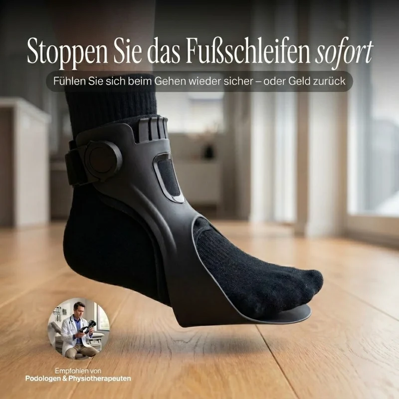 SchritSicher - Fußhebestütze / Fußheber-Schiene