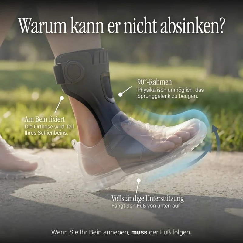 SchritSicher - Fußhebestütze / Fußheber-Schiene