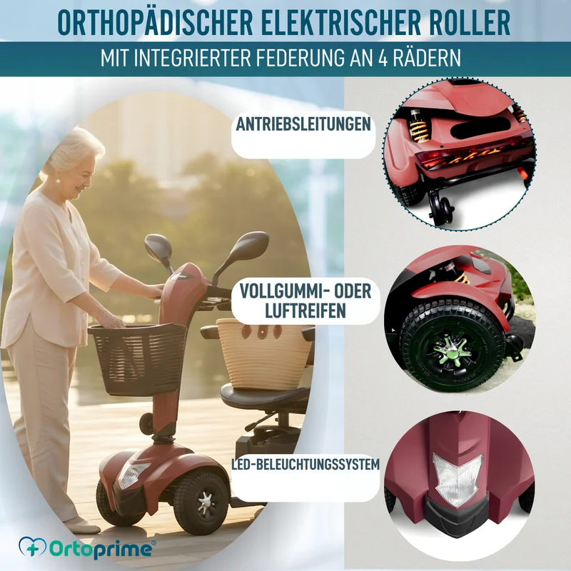 Elektro-Scooter der Neuesten Generation | Große 24cm Räder