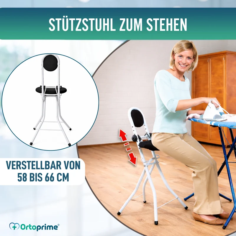 Stützstuhl mit Rückenlehne | Höhenverstellbar