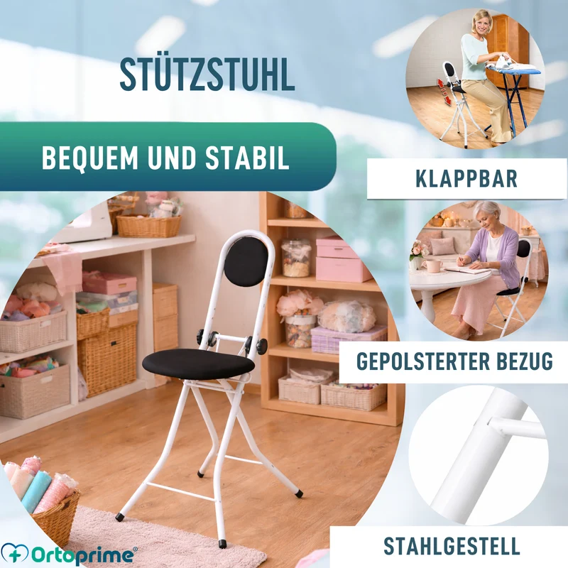 Stützstuhl mit Rückenlehne | Höhenverstellbar