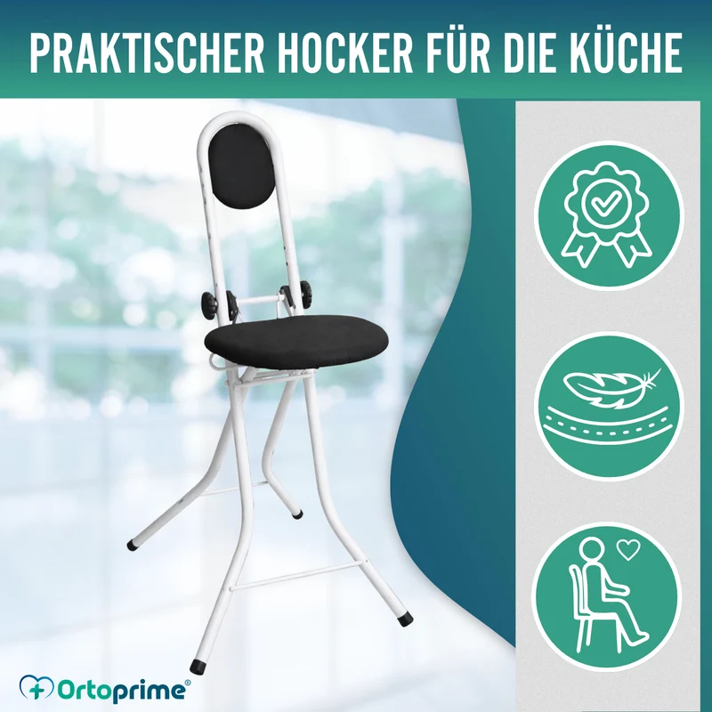 Stützstuhl mit Rückenlehne | Höhenverstellbar