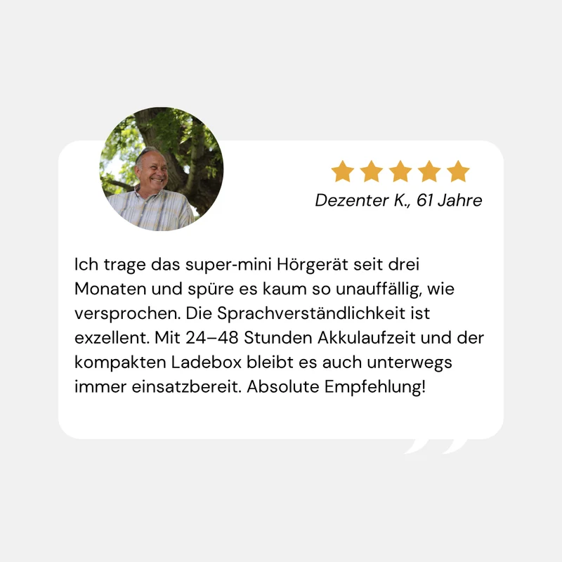 HörMini In‑Ear Hörgeräte – Unsichtbar & Diskret | Kristallklarer Klang (2 Stück, 1 Paar)
