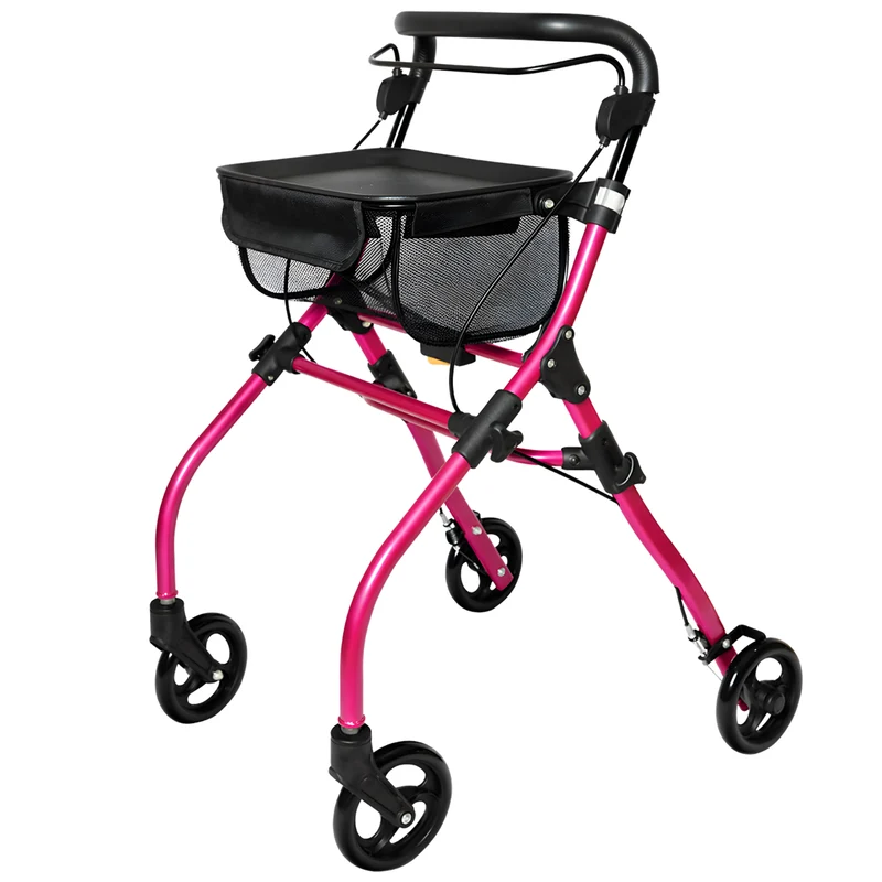 Faltbarer Indoor-Rollator mit Ablagetablett