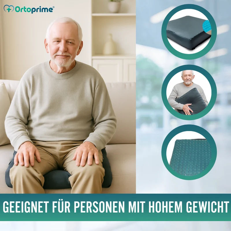Druckentlastendes Visco-Gel Kissen Ischial 85 kg/m3