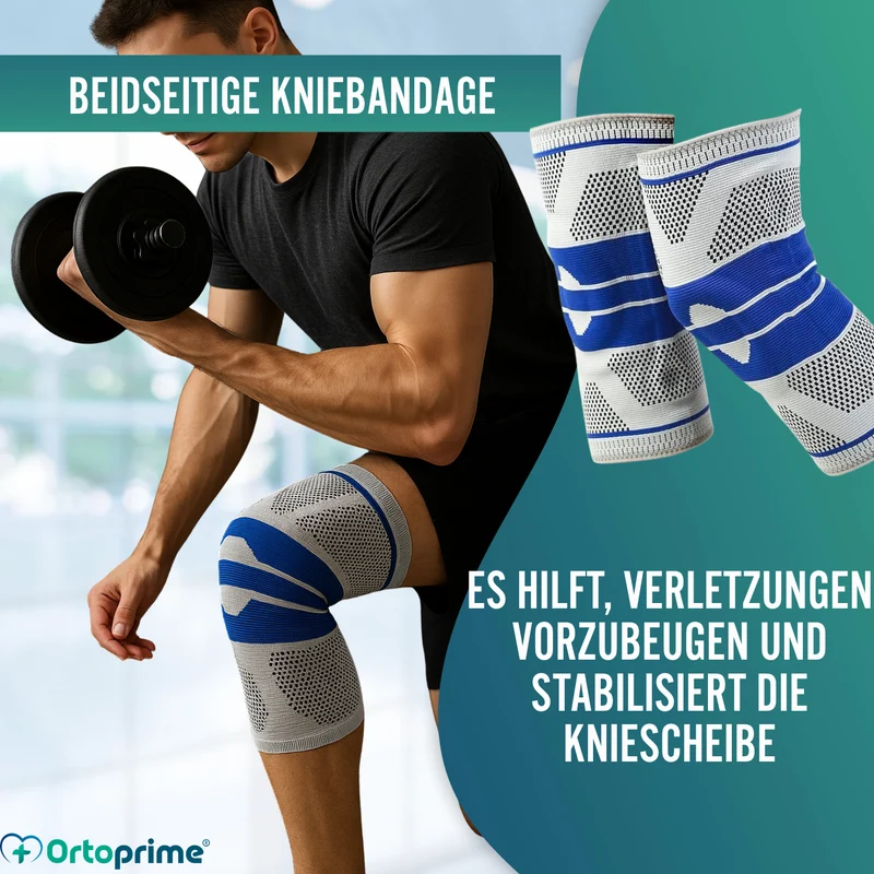 Verstellbare Kniebandage für Meniskus und Bänder mit Patellenschutz