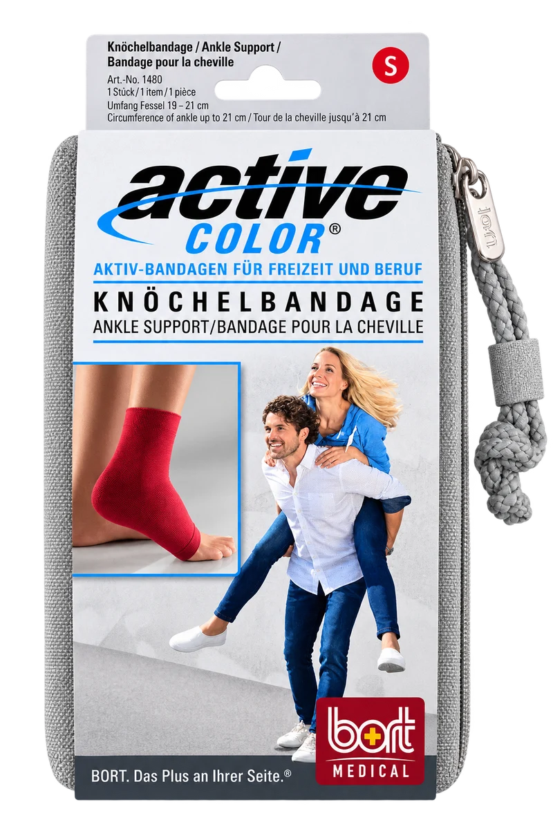 Bort ActiveColor Agil-Knöchelbandage, Rot, S