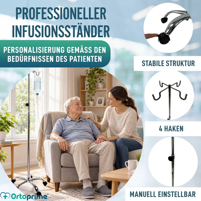 Infusionsständer auf Rollen | Professionellen und Häuslichen Gebrauch