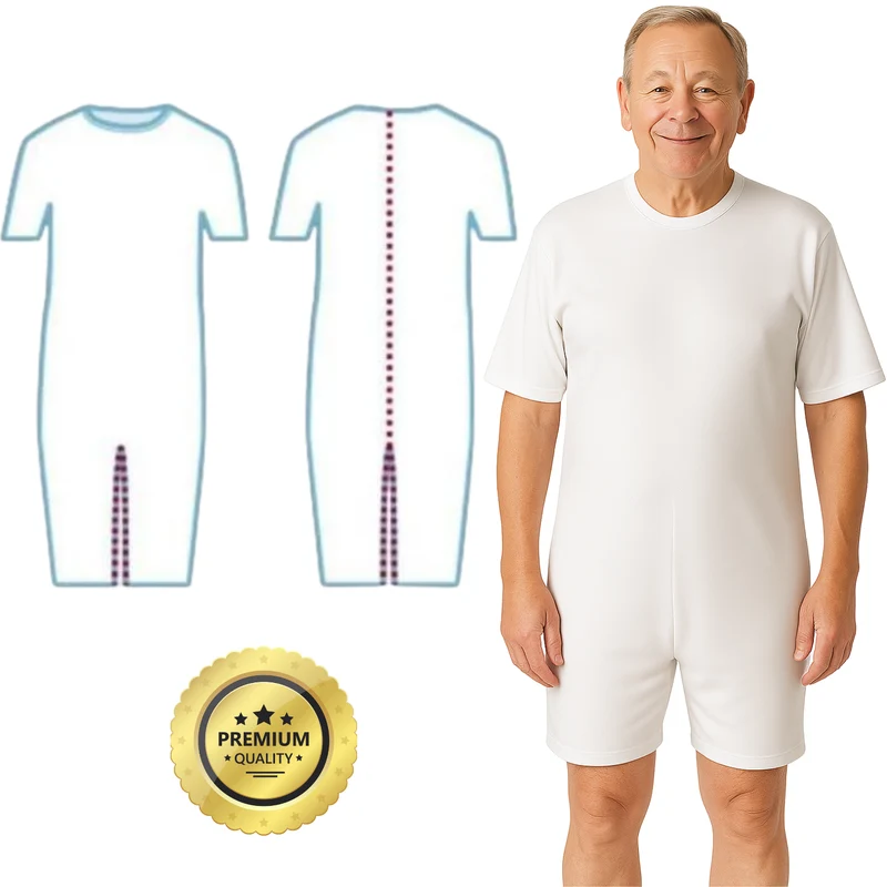 Inkontinenz-Pyjama Kurzarm Unisex | Erwachsenen