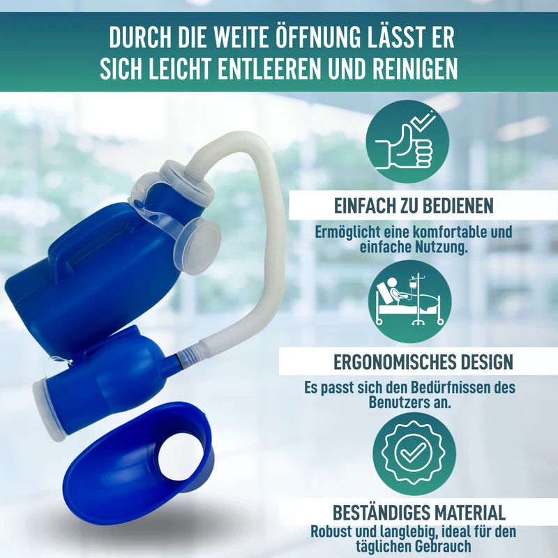 Tragbares Unisex Urinal 1200ml für Erwachsene und Kinder