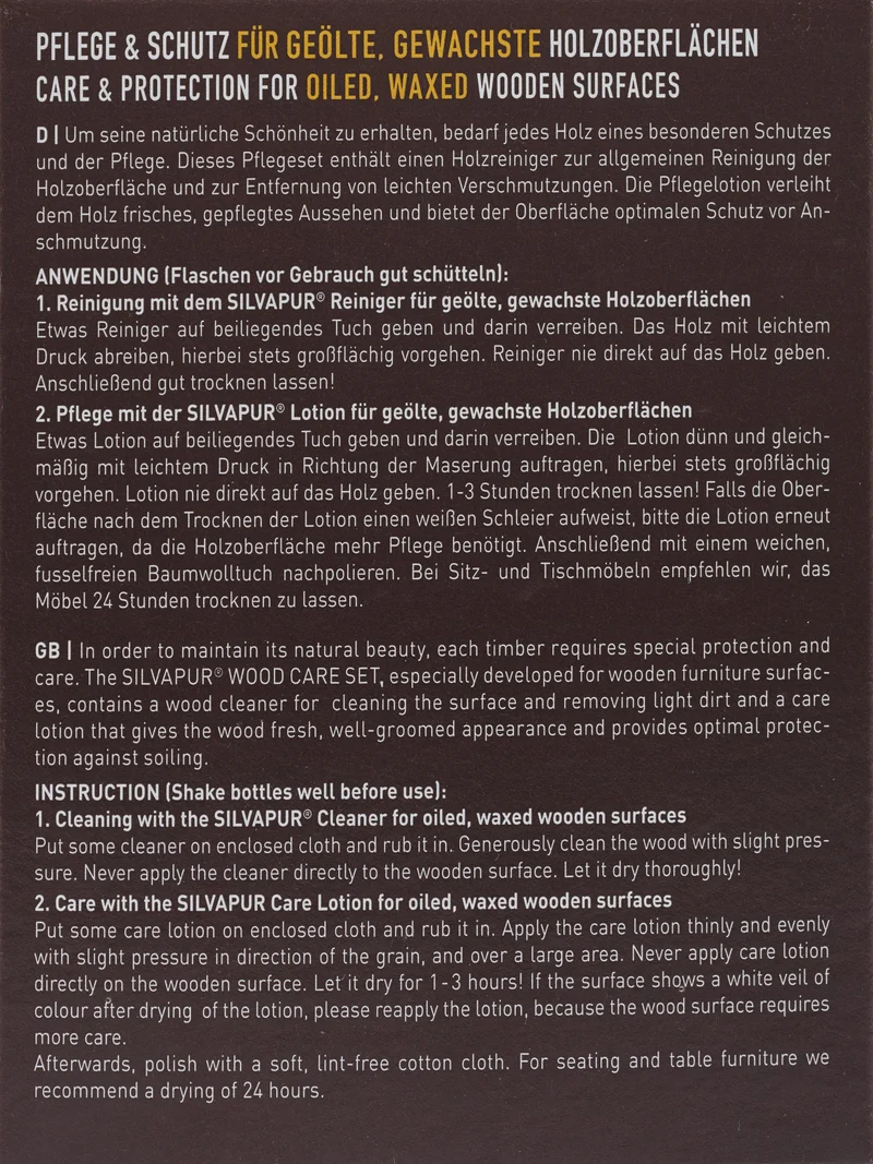 SILVAPUR Holzpflege-Set