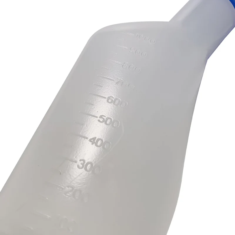 Ratiomed Urinflasche für Männer, eckig, durchscheinend, Deckel 1 Liter