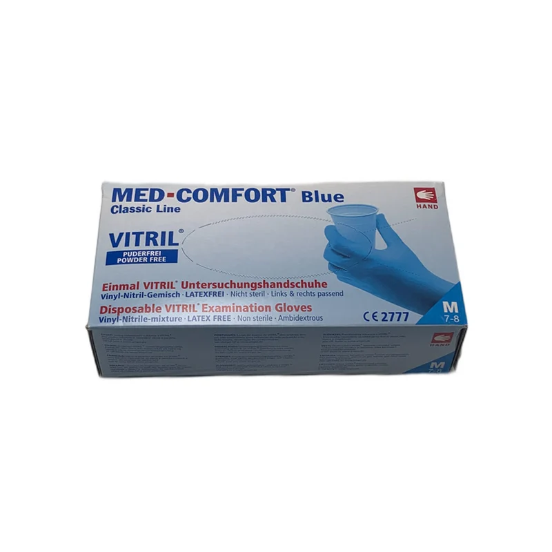 Med-Comfort Vitrilhandschuhe Blue, Nitril-Vinyl-Gemisch, puderfrei, S-XL