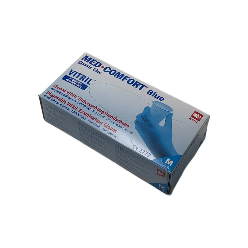 Med-Comfort Vitrilhandschuhe Blue, Nitril-Vinyl-Gemisch, puderfrei, S-XL