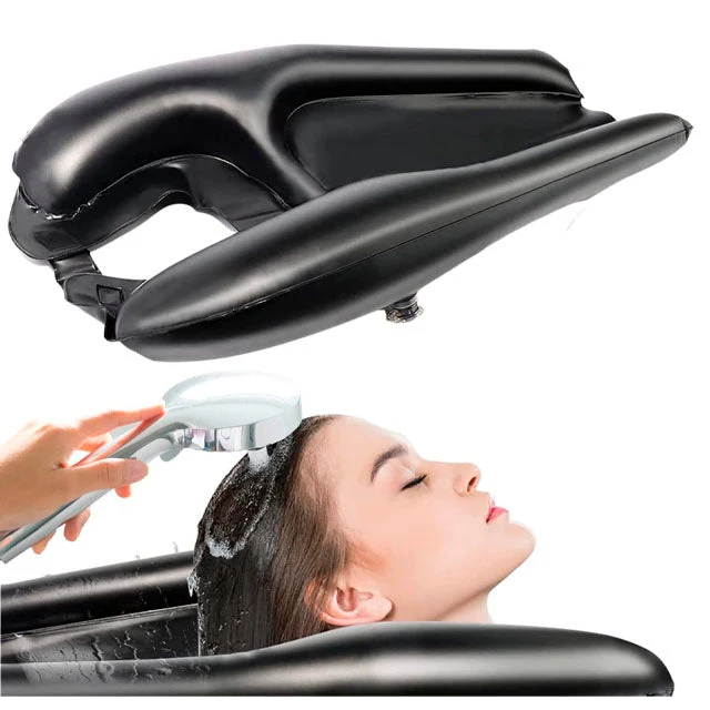 Aufblasbare ergonomische tragbare Haarwaschschüssel | Bequem und sicher