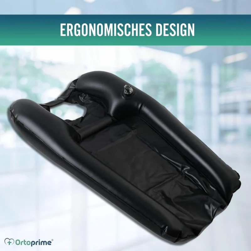 Aufblasbare ergonomische tragbare Haarwaschschüssel | Bequem und sicher