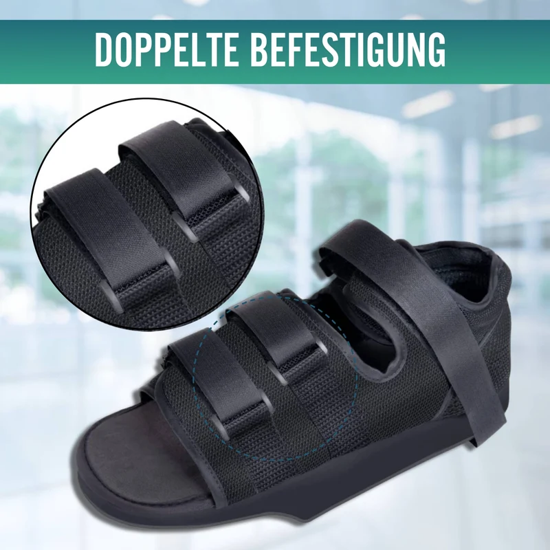 Verstellbarer bilateraler postoperativer Schuh mit Klettverschluss | 3 Größen