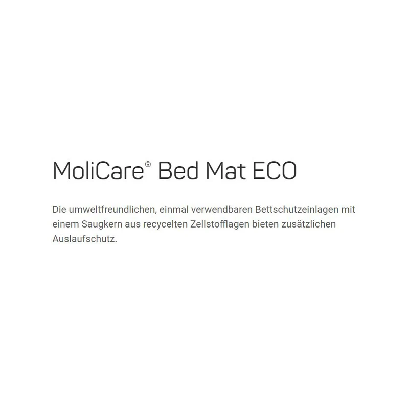 Hartmann MoliCare® Bed Mat Eco Inkontinenzunterlagen, 5 Tropfen, versch. Größen