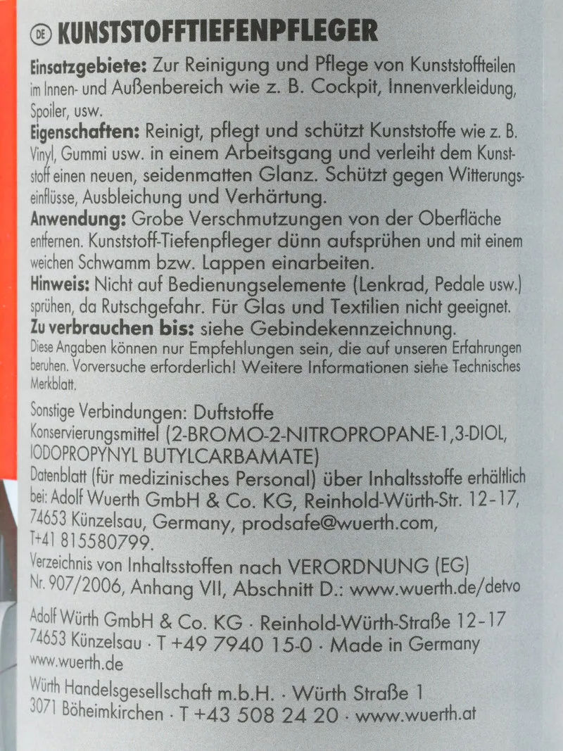 WÜRTH Kunststoff-Tiefenpfleger