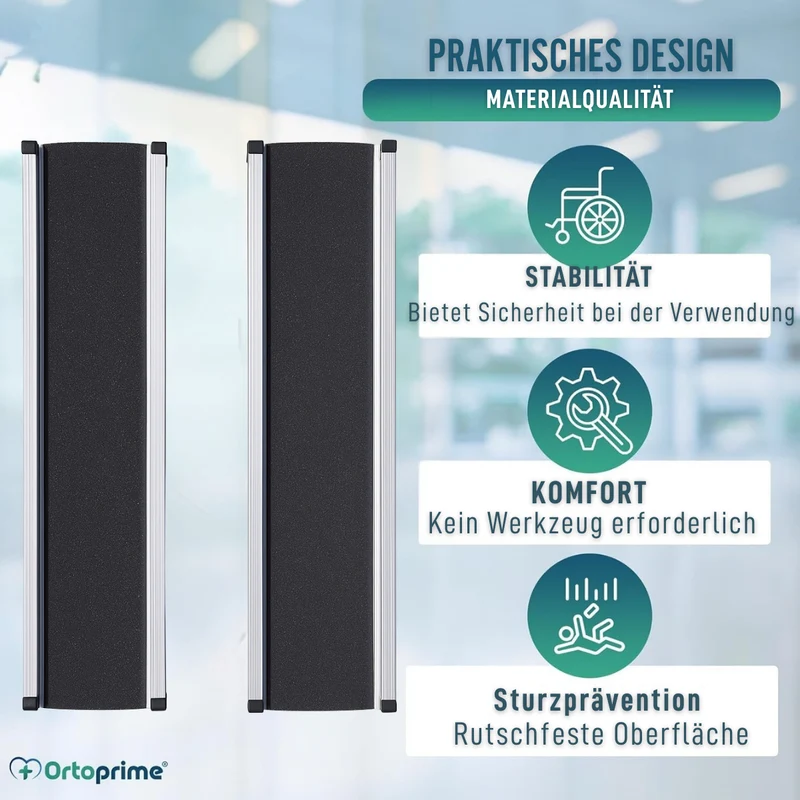 Teleskopische Rollstuhlrampe 270kg | Robuste Rampen