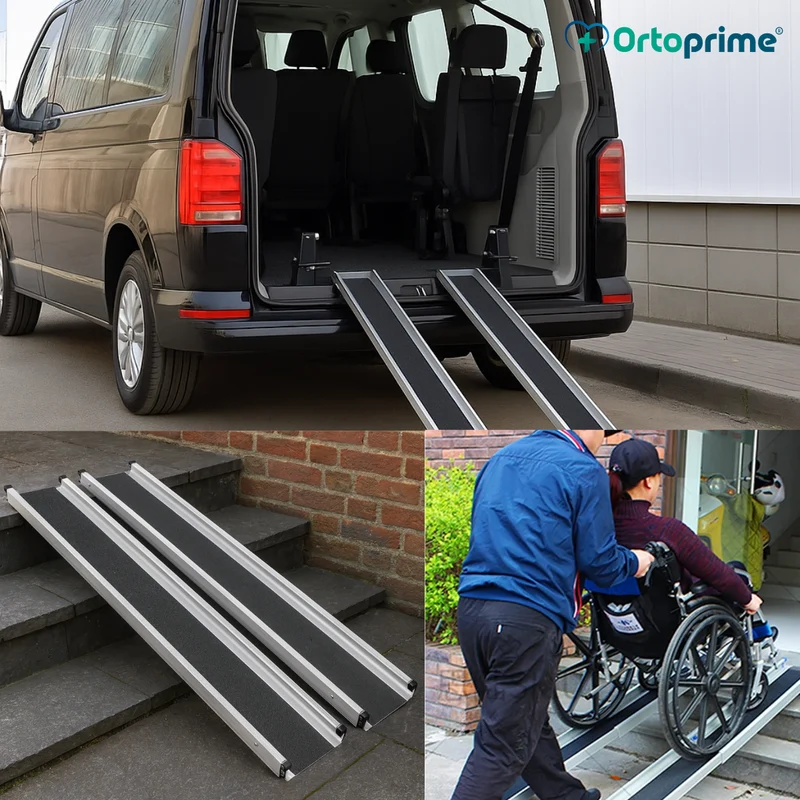 Teleskopische Rollstuhlrampe 270kg | Robuste Rampen