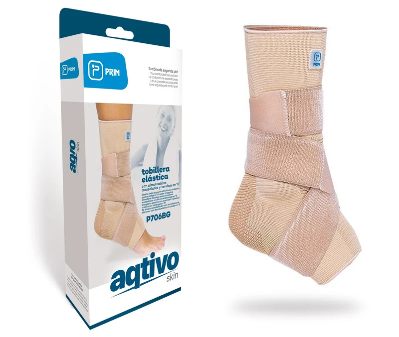 Knöchelbandage bei Verstauchungen mit Polstern | 8er-Bandage