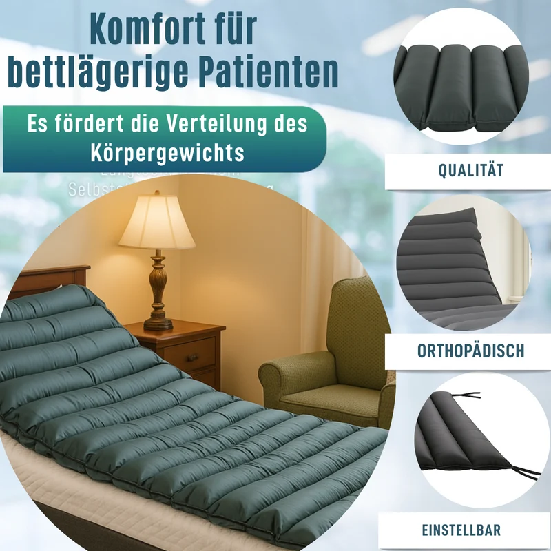 Druckgeschwüre-Matratze 90x190x10cm | 12 Zellen Antidruck