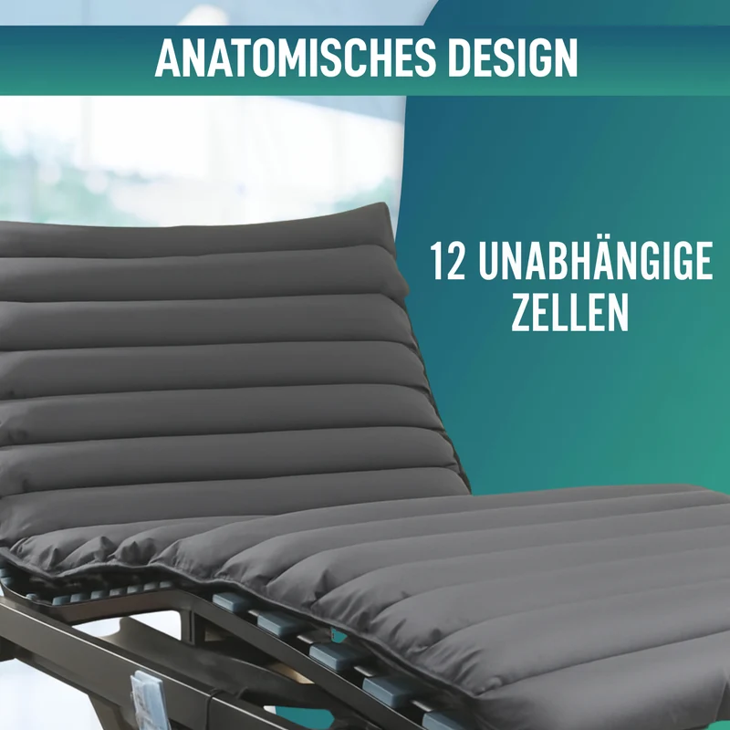 Druckgeschwüre-Matratze 90x190x10cm | 12 Zellen Antidruck