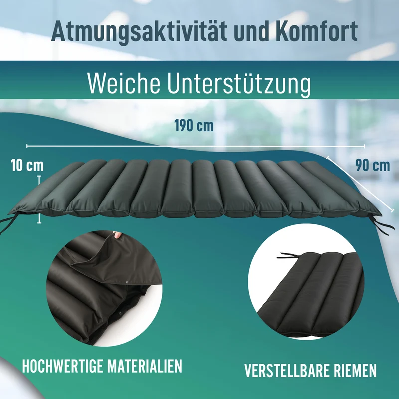 Druckgeschwüre-Matratze 90x190x10cm | 12 Zellen Antidruck