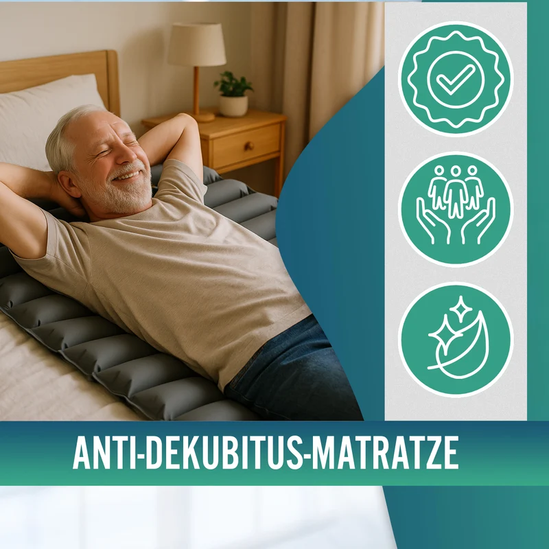 Druckgeschwüre-Matratze 90x190x10cm | 12 Zellen Antidruck