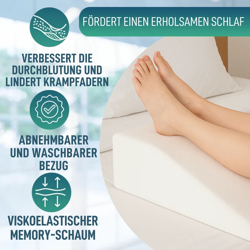 Viskoelastisches Beinkissen | Keilkissen für Beinauflage