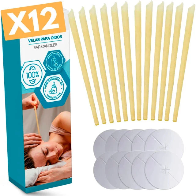 Ohrenkerzen für effektive und sichere Reinigung | Packung mit 12 Kerzen