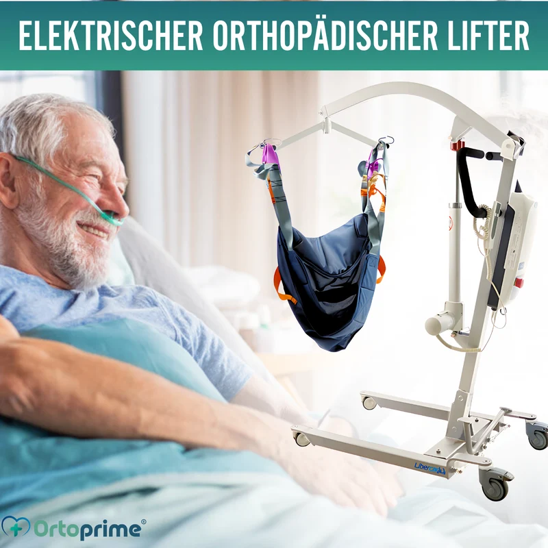 Orthopädischer Patientenlift mit Kopfstützgeschirr inkl