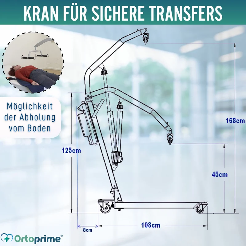 Patientenlifter mit Schnellverstellbarem Gurt inkl.