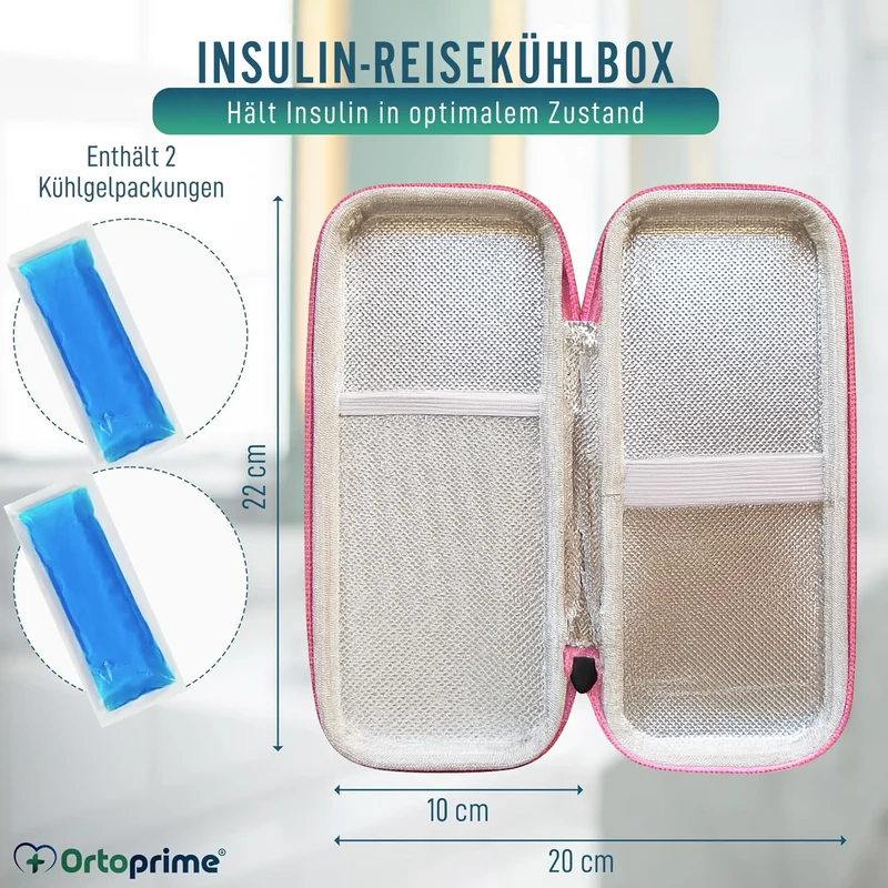 Diabetiker Tasche | Insulinbehälter mit Kaltpacks Inklusive