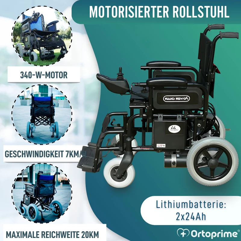 Elektrorollstuhl für eingeschränkte Mobilität | Vollgummireifen