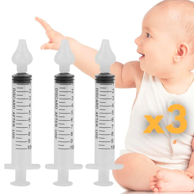 Nasenspülungsspritze für Babys und Erwachsene | Packung mit 3 Stück