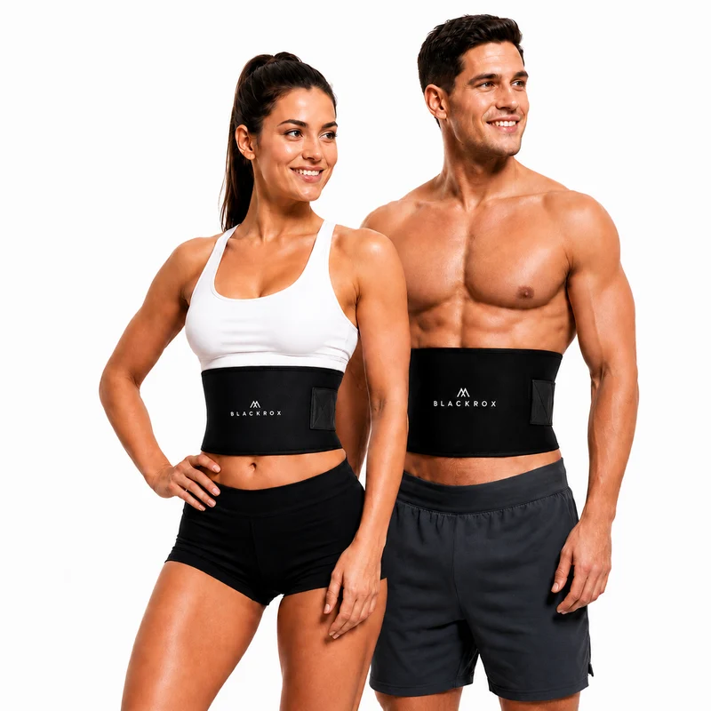 BLACKROX Waist Trimmer Fitnessgürtel – Schwitzgürtel Bauchweggürtel