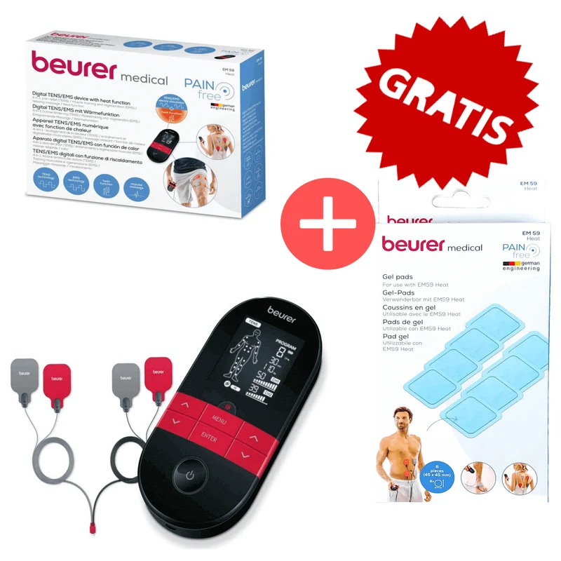 TENS EMS Gerät – Beurer EM 59 + GRATIS Gelpads