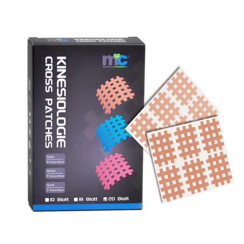 Medicalcorner24 Gittertapes – Cross Patches 3,6 x 2,8 cm, 10 Bögen à 6 Stück