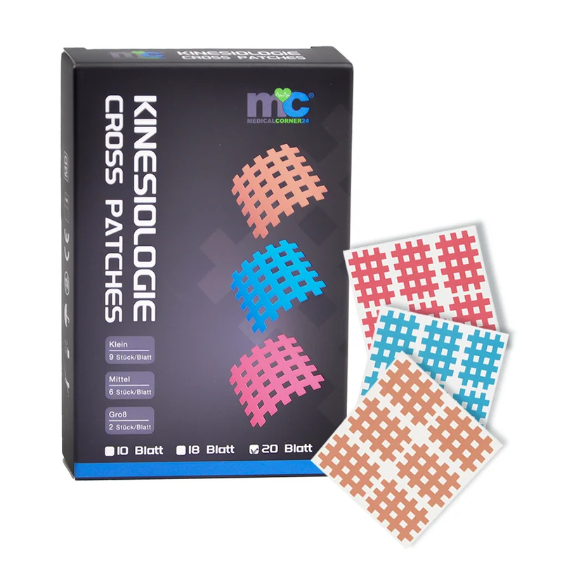 Medicalcorner24 Gittertapes – Cross Patches 2,7 x 2,1 cm, 10 Bögen à 9 Stück