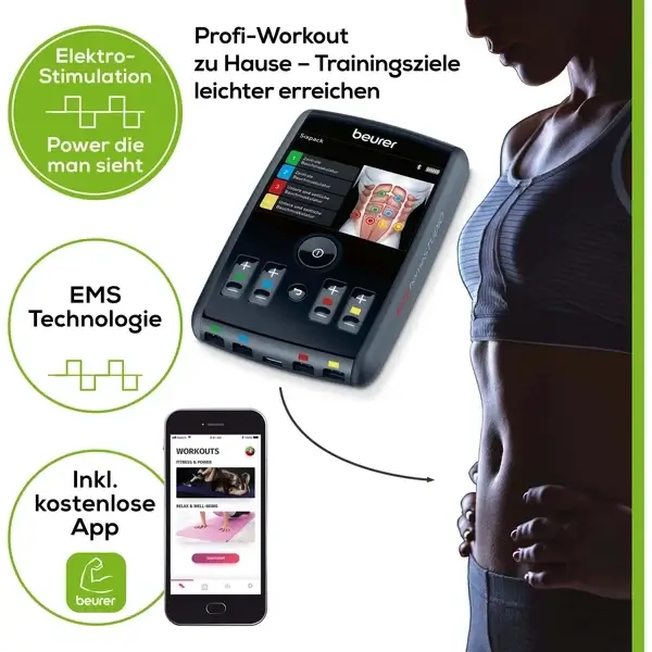 EMS Muskelstimulationsgerät mit App-Steuerung
